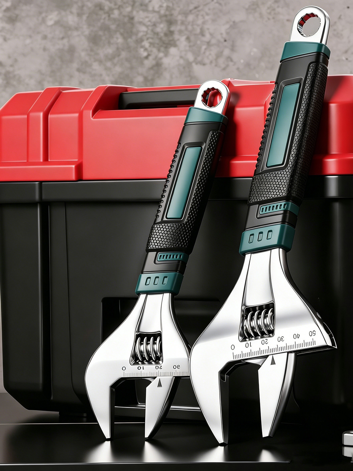 Industrial Laser Removal - Heavy Duty Steel Adjustable Wrench Large