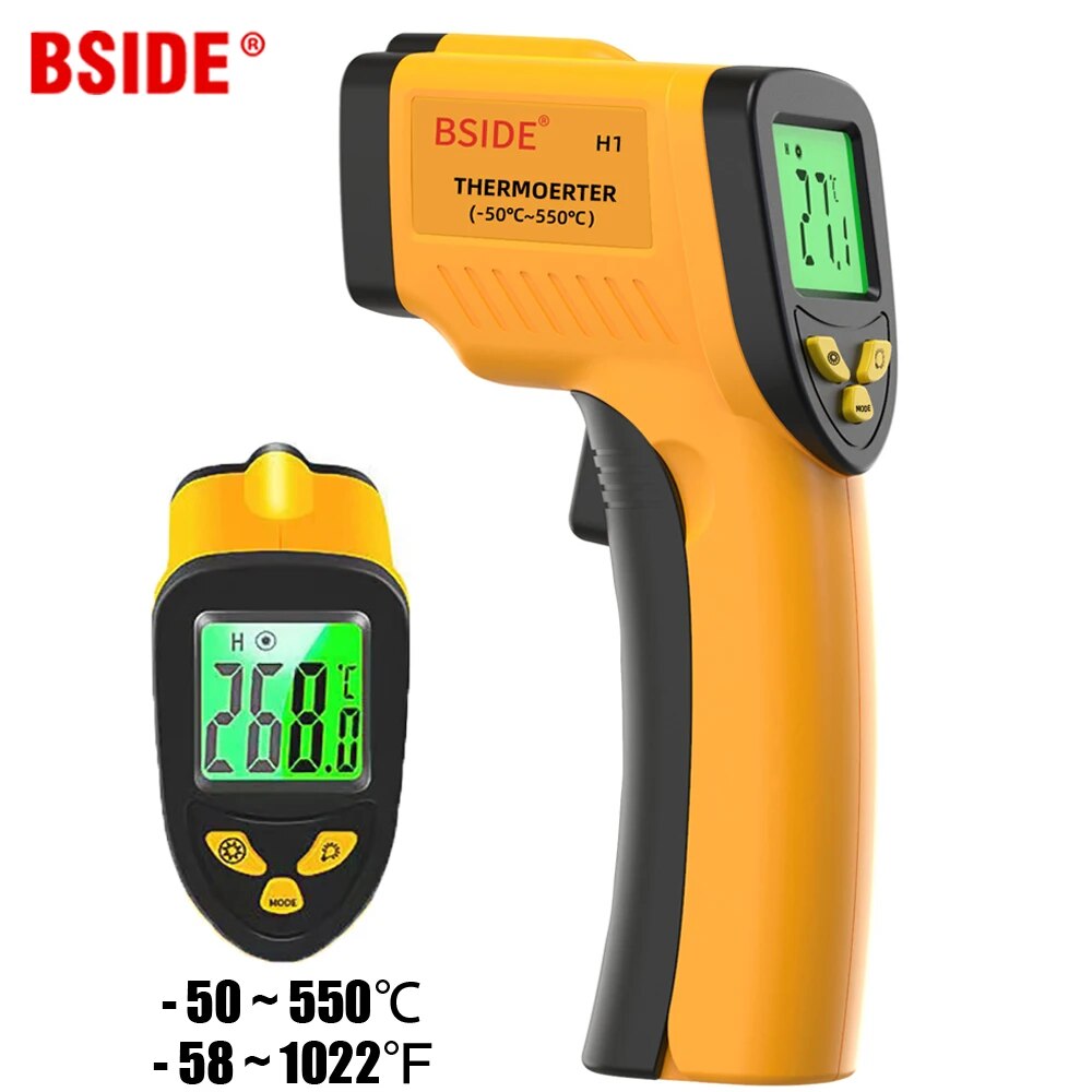 Industrial Laser Thermometer - Digital Infrared Thermometer -50-550C Non-Contact Digital