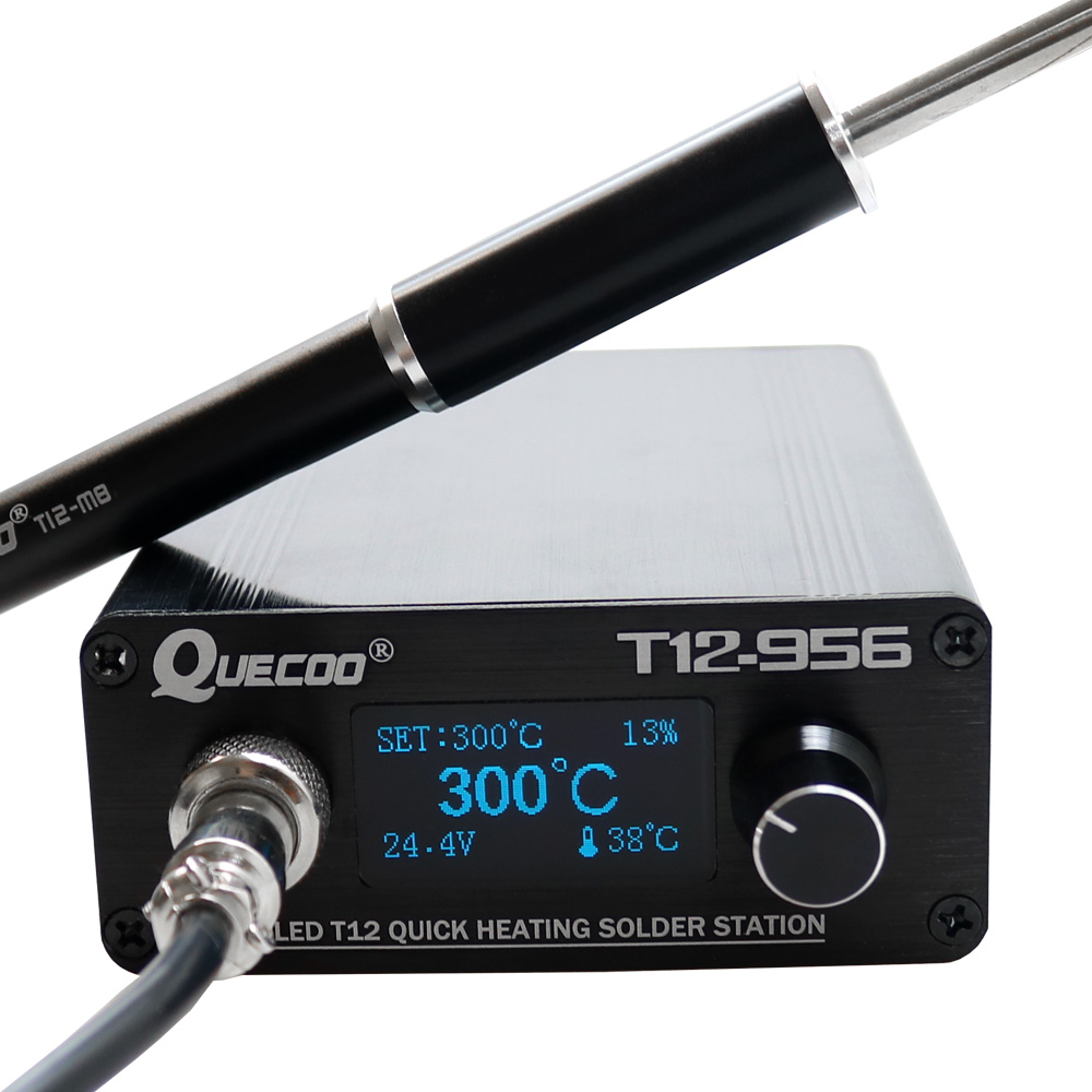 Industrial Laser Soldering Iron - QUECOO T12-956 Soldering Digital Station Electronic