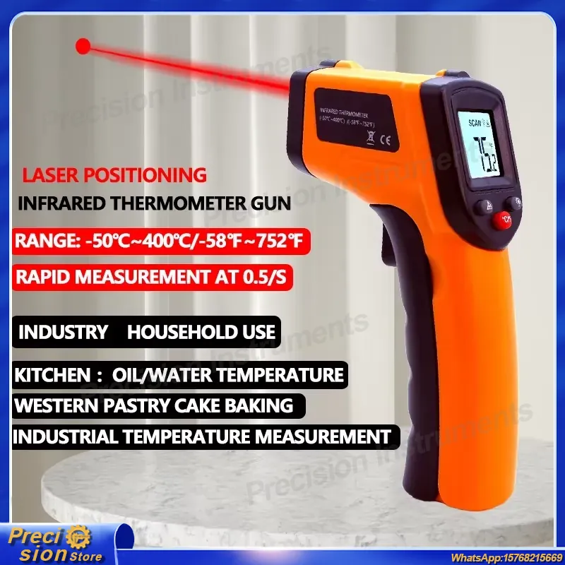 Industrial Laser Gun - Infrared Thermometer Gun Non Contact Laser