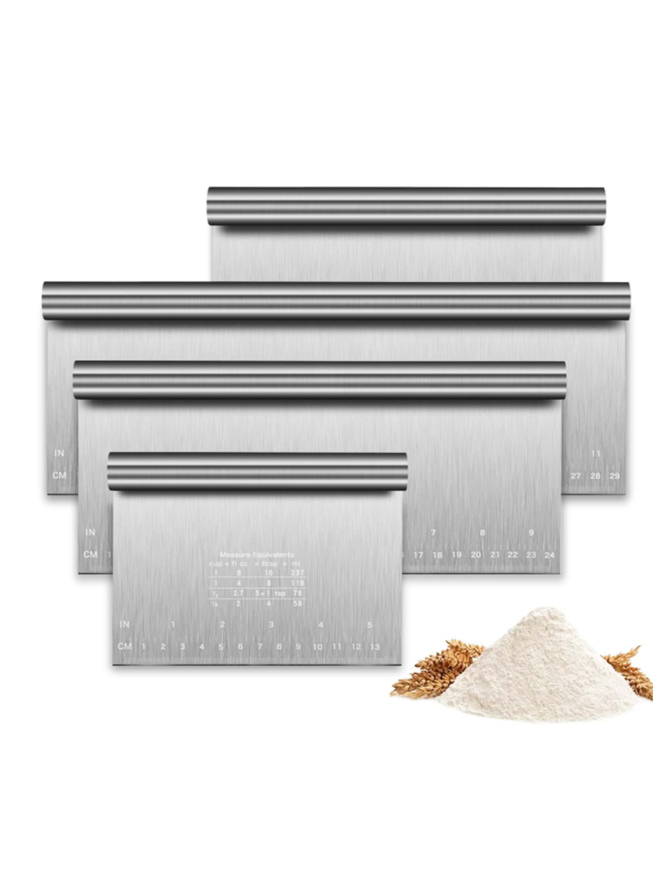 Industrial Laser Removal - Dough Pastry Bench Cutter Scraper, Stainless