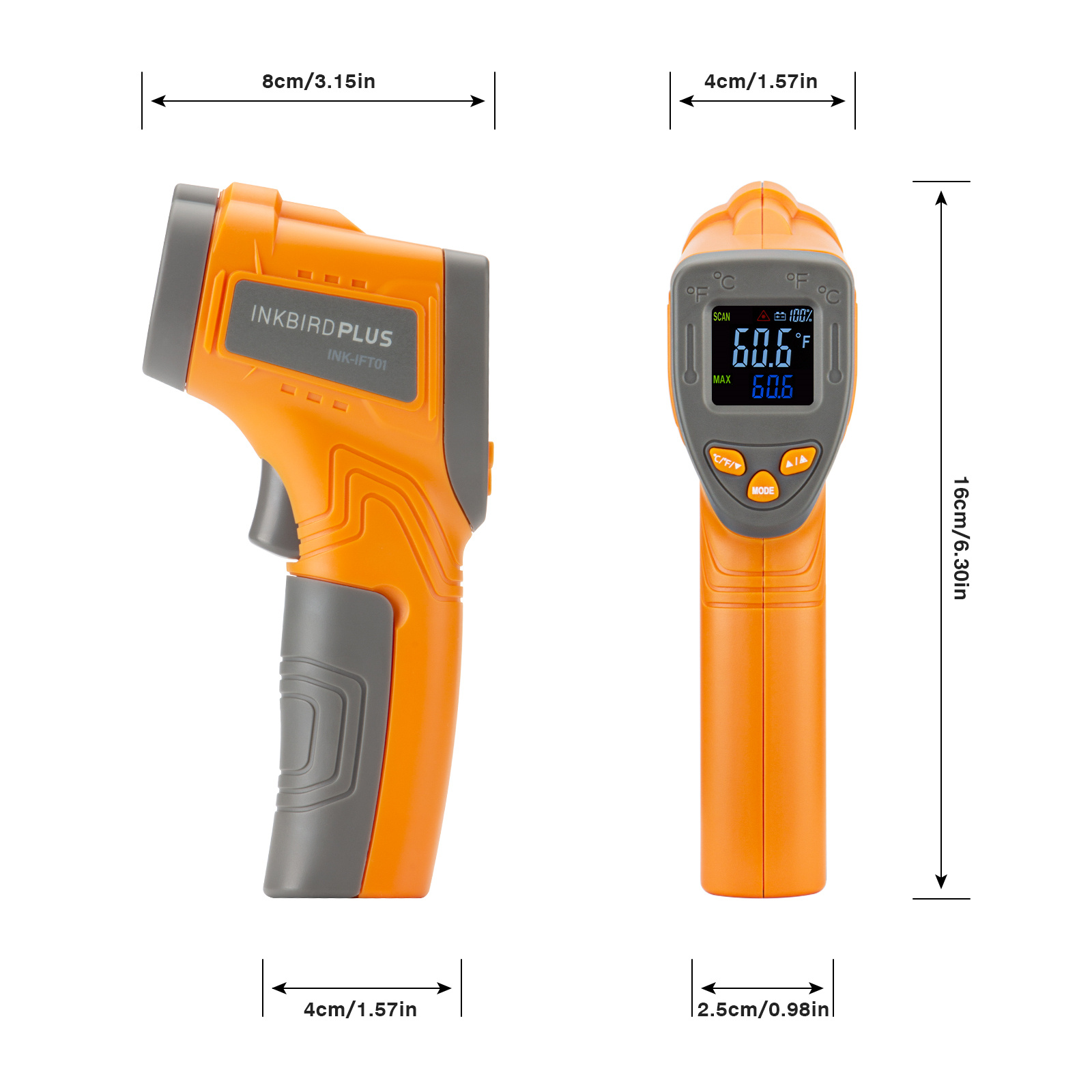 Inkbird Laser Infrared Thermom - Industrial Laser Thermometer 评论和价格
