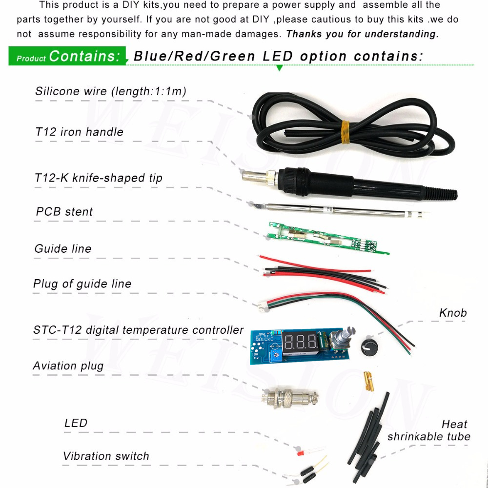 STC-T12 solder iron DIY kits/U - Industrial Laser Soldering Iron 评论和价格