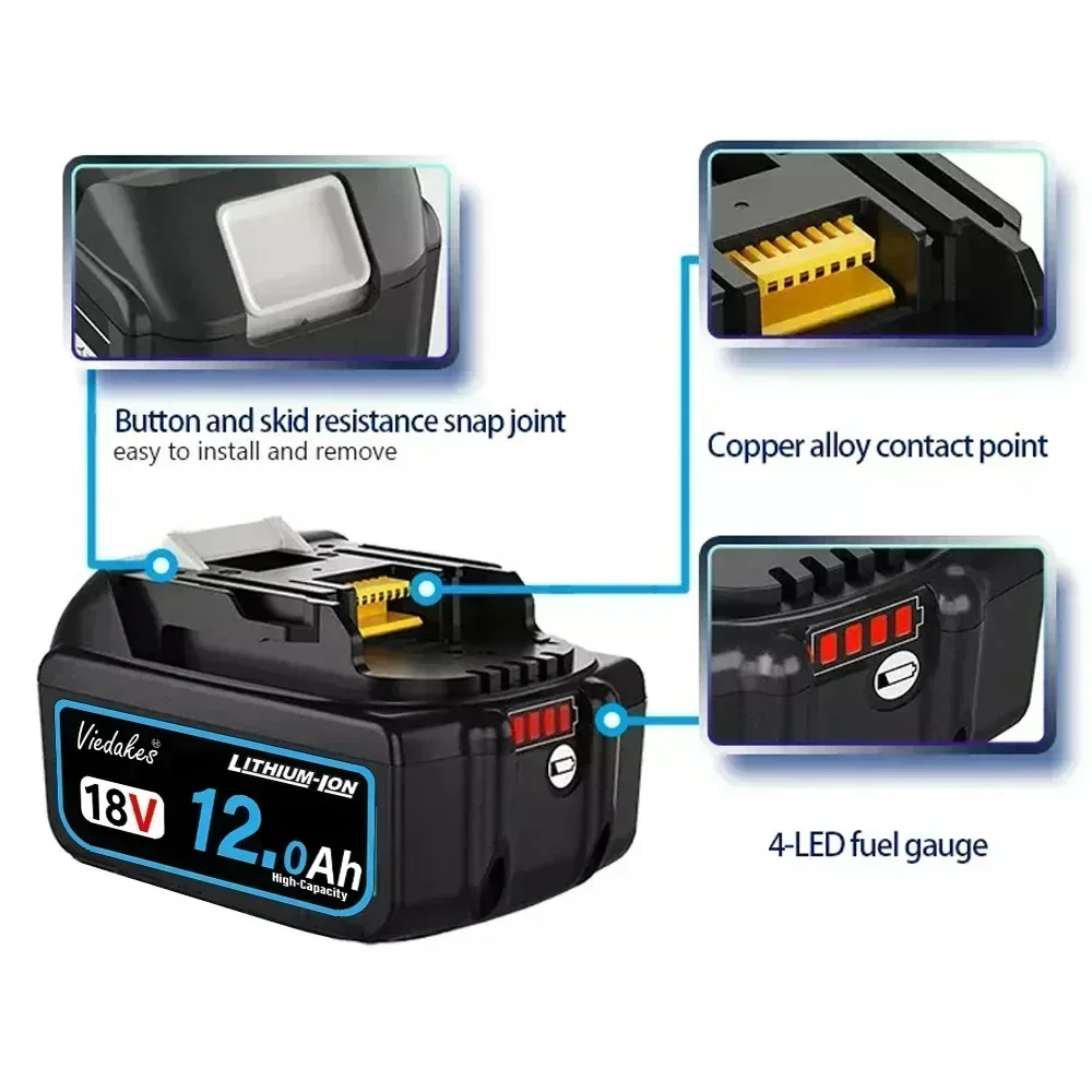 For Makita 18V Battery 12.0Ah  - Makita Drill Ddf484 评论和价格