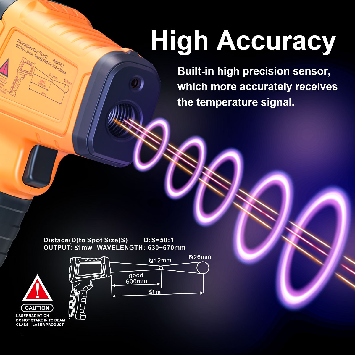 DT1000 DT1600 Infrared Thermom - Industrial Laser Thermometer 评论和价格