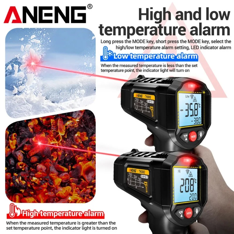 ANENG TH202 Industrial Handhel - Industrial Laser Thermometer 评论和价格