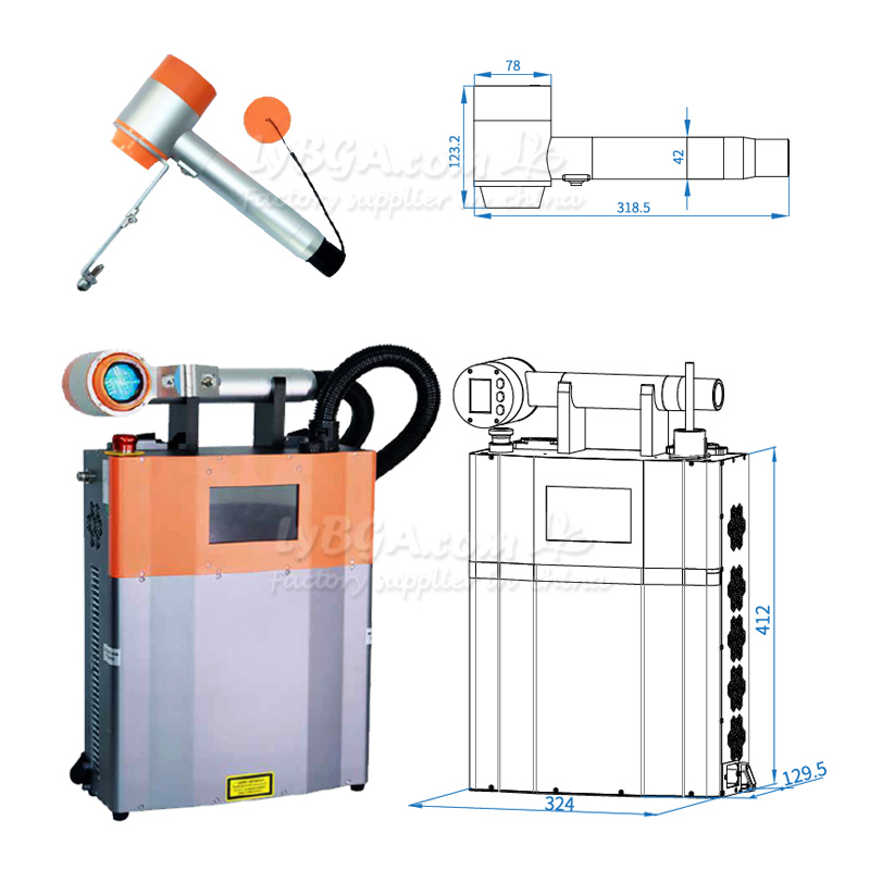 LY-LCG100A 100W Pulsed Laser C - Industrial Laser For Cleaning 评论和价格