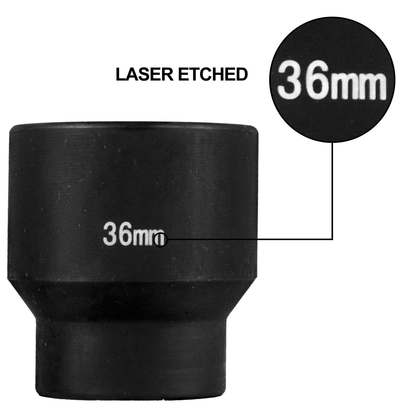Metric Impact Socket Set, CR-V - Industrial Laser Etching 评论和价格