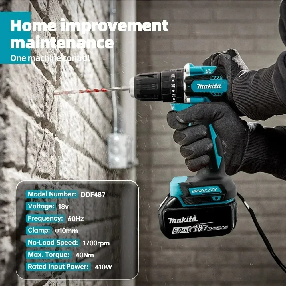 Makita 100%Original DDF487 Cor - Makita Drill Ddf484 评论和价格