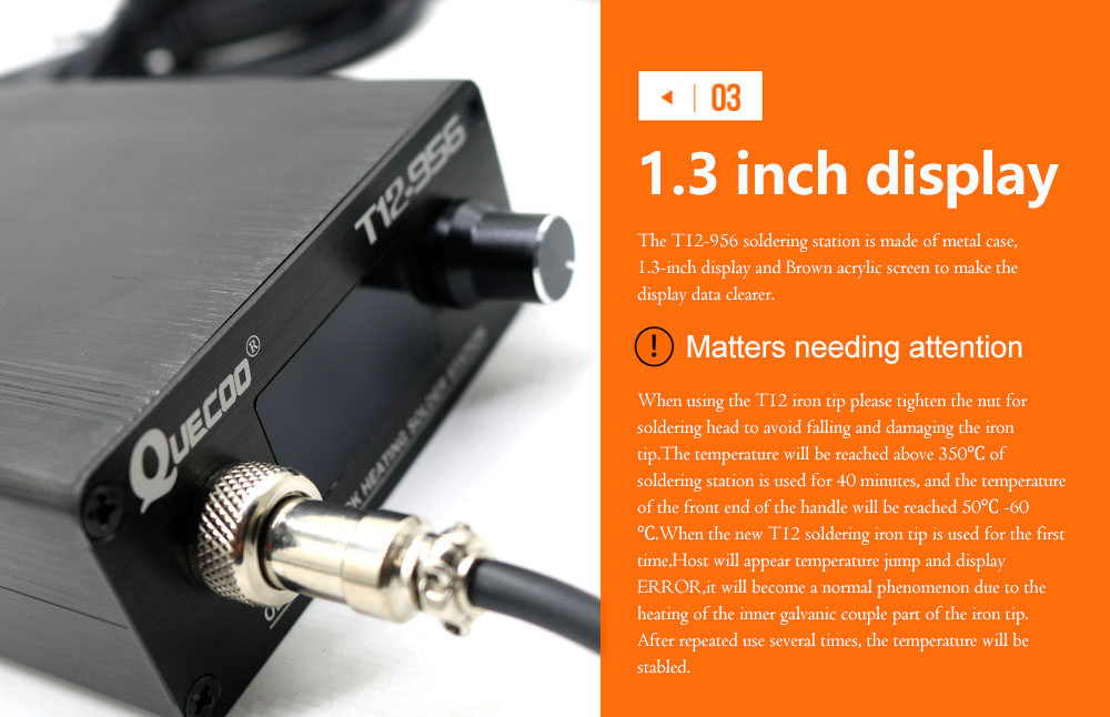 QUECOO T12-956 Soldering Digit - Industrial Laser Soldering Iron 评论和价格